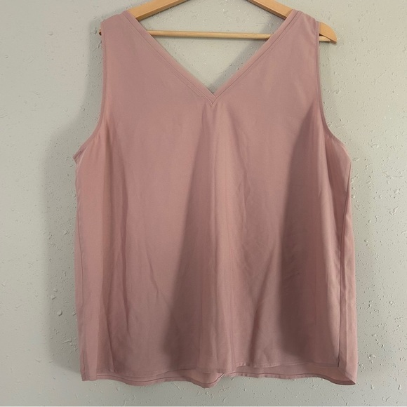 Ann Taylor Factory Pink Sleeveless Top Tank Top Blouse Casual Pastel Feminine XL - Picture 4 of 7